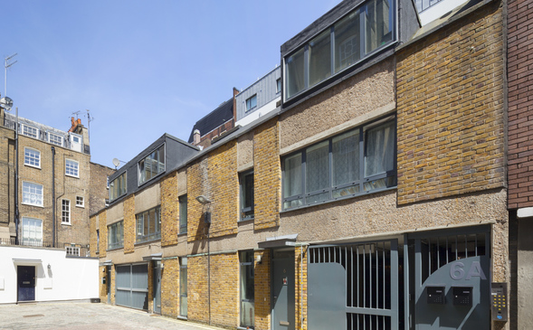 Durweston Mews front elevation side view